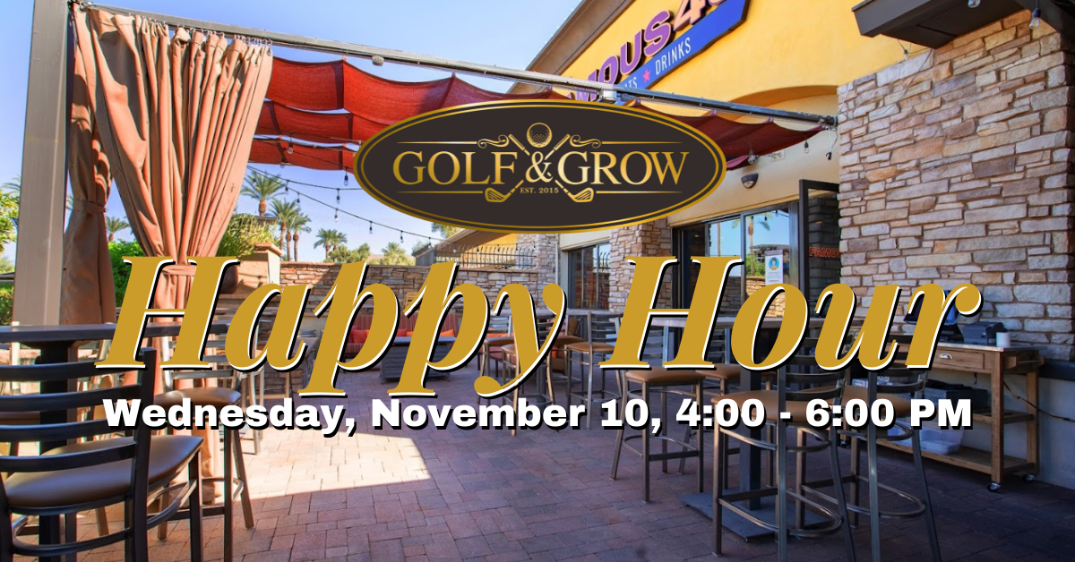 golf and grow happy hour is the best way to enjoy a country club with friends