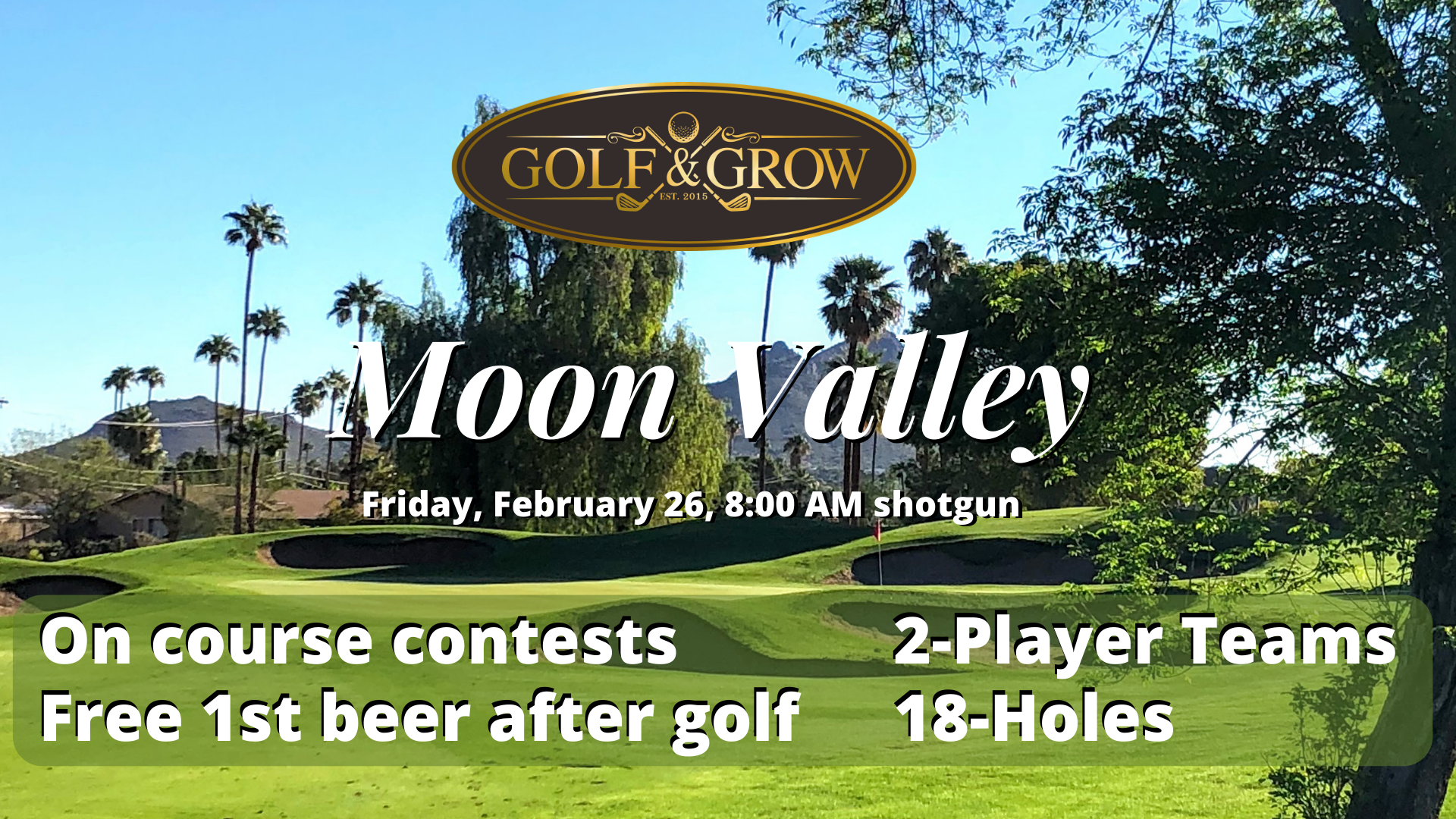 Golf & Grow tournament at Moon Valley country club is a top 10 golf experience in AZ