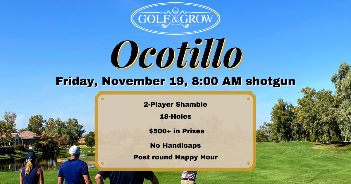 golf and grow golf tournament at ocotillo golf course